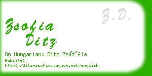 zsofia ditz business card